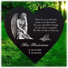 GRABPLATTE Herz GRABSCHMUCK