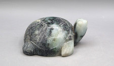 JADE SCHILDKRÖTE groß und wunderschön Edelstein-Tier  b2
