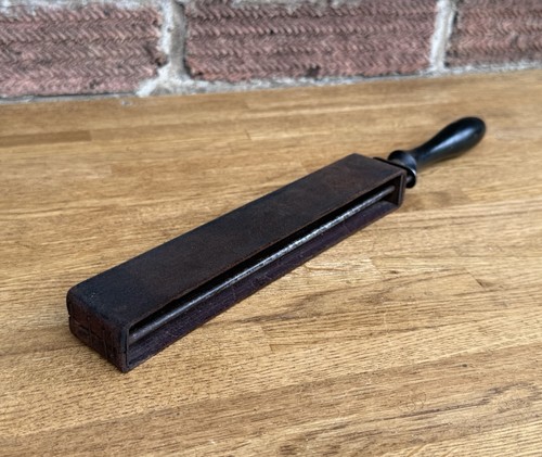 Vintage holzgriff lederriemen - holzgriff,