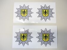 4 x Bundes Polizei Aufkleber