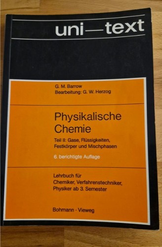 Physikalische chemie teil - physikalische, ii