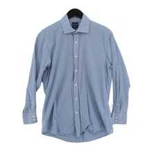 Jermyn Street Guild Herren T-Shirt S blau kariert 100% Sonstige Langarm Basic