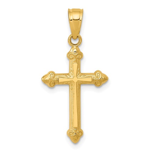 14k gelbgold passion kreuz - 14k,