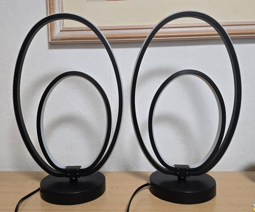 Led tischleuchte schwarz - 2x,