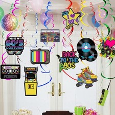 80er Deko Party Luftschlangen