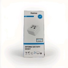 HAMA Antennen-/SAT-/BK/Catv Twin Enddose 75Ω Weiß Aufputz