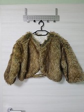 Wunderschönes Damen Bolero Jäckchen Kunstfell Fake Fur chic kuschelig stylisch