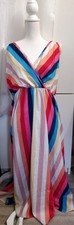 Maxikleid Gr 4XL, 52/54 Regenbogen, Streifen