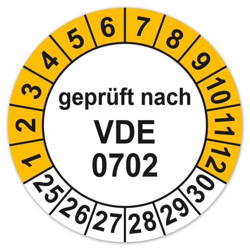 Prüfplakette geprüft nach