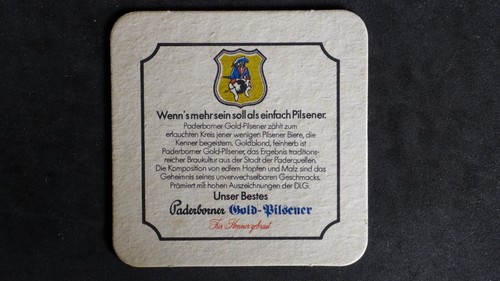 Bierdeckel paderborner gold - bierdeckel,