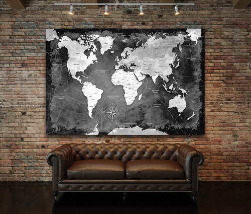 Acrylglas wandbild weltkarte - wandbild,