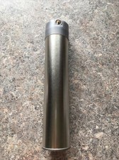 Buntstifte in Metall-Dose + Anspitzer im Deckel - SILBER rund - 18-teilig