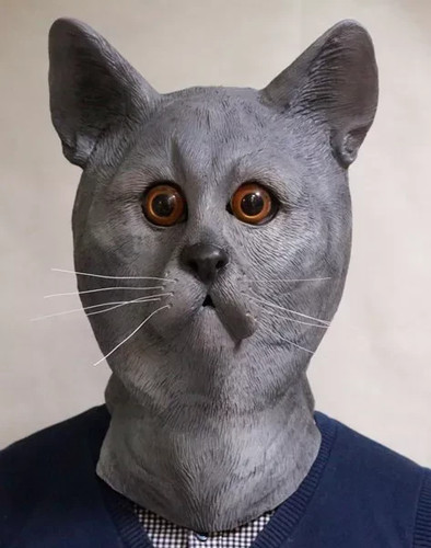 Russisch blau katzenmaske - blau,