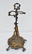 Fantastischer alter/ antiker Bronze Regenschirmständer, mit tollen Jagdmotiven .