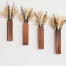 Wall Vase Set of 4 - Wooden