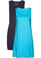 Jerseykleid (1Tlg) Gr. 36/38 Karibikblau Uni Sommerkleid Casual-Mini dress