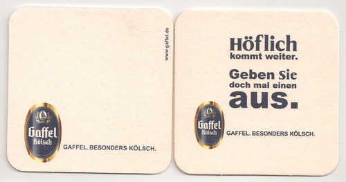 Gaffel kölsch bierdeckel - kölsch,