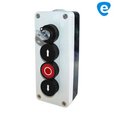 Taster 3-fach Drucktaster + Schloss Aufputz Rolltor Garagentor Antrieb IP65 KDT4