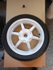 Suzuki Katana AY50 - Hinterrad, Felge für Scheibenbremse, Weiß- 2Takt Ersatzteil