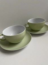 2 x Thomas Sunny Day Pastel Green Cappuccinotasse mit Untertassen 0,38L