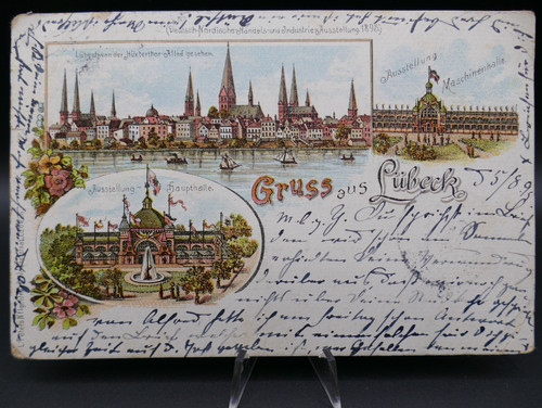 Lübeck 1895 litho - ak,