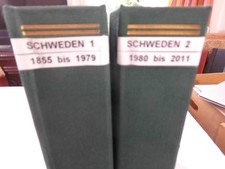 Briefmarken Sammlung Schweden in 2 Schaubek Alben