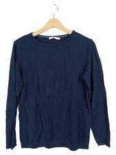 CECIL Damen Pullover Blau Gr. 36/S Baumwolle Viskose Langarm Freizeit