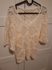 Lochpullover Strickpullover Strickpulli Oversized Pullover Überwurfpulli Gr.M 