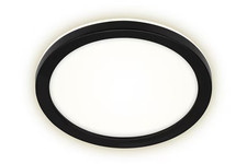 Briloner Außen LED Decken Lampe Leuchte Panel mit Backlight Effekt schwarz Ø21cm