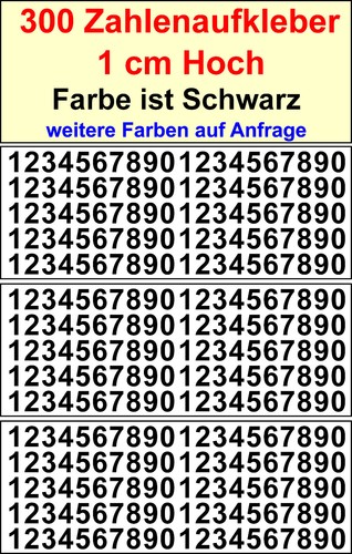 Zahlen hoch klebezahlen - hoch,