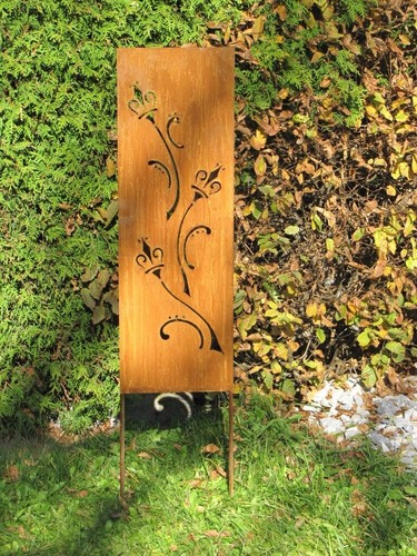 Edelrost gartenschild kronen - gartenschild,