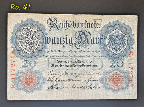 Reichsbanknote mark - 20,