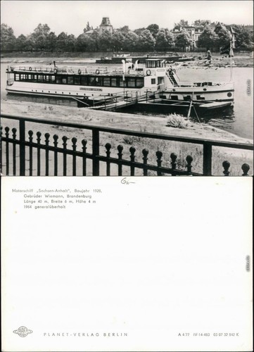 Ansichtskarte motorschiff - ansichtskarte,