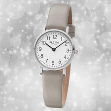 Armbanduhr Leder hellgrau