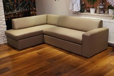 Mocca Echtleder Ecksofa 164 x