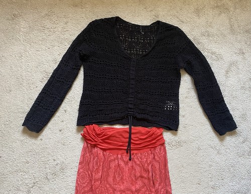 Schwarzer strickpullover - schwarzer, –