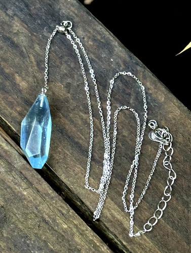 Kette anhänger aquamarin 925 - kette,