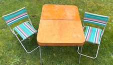 DDR Camping Tisch Stuhl Koffer Set Stühle Tisch Klapp-Tisch Ostalgie /P29.9/2
