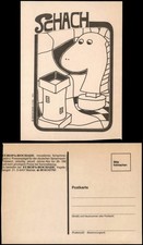 Ansichtskarte  EUROPA-ROCHADE Künstler-Werbekarte Schach-Spiel 1984