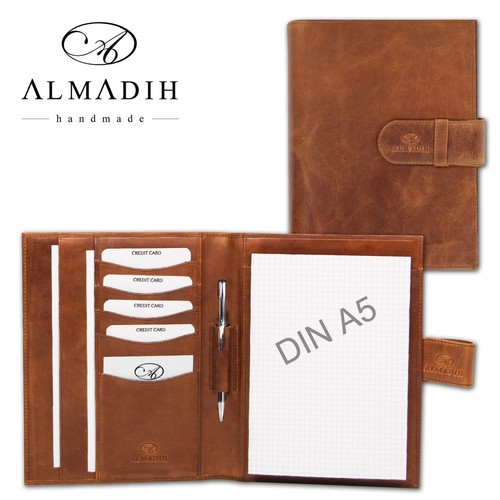 Almadih leder schreibmappe - almadih, a5