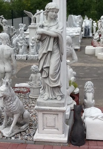 Steinfigur steinguss frau - steinguss, "frau