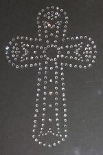 Hotfix Strass Bügelbild Motiv Kreuz DMC Glasstrass Applikation Aufbügler 