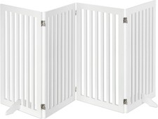 Absperrgitter Relaxdays  4 Panel, faltbar, mit Füße, Schutzgitter weiß