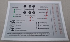Unimog Aufkleber Schaltschema