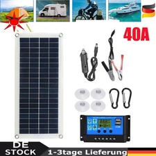 300W 12V Solarpanel Solarmodul 40A Ladegerät USB Kit Für Wohnwagen Camping Boot