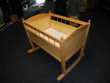 Babywiege Baby Bett Wiege massiv Holz Schreinerarbeit Handarbeit ungenutzt Top !