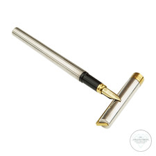 S.T. Dupont Paris Füller 18 Karat M-Feder Silber Gold Schwarz
