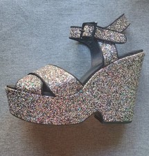 Glitzernde Plateauschuhe /Plateau-Sandaletten von ASOS, Gr. 41, fast neu!