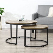 Couchtisch Christchurch 2er Set Holzfarben/Schwarz [en.casa]