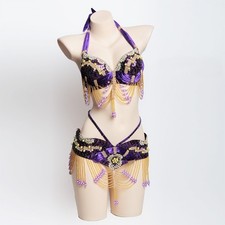 RÄUMUNGVERKAUF C91810 Profi Bauchtanz Kostüm 2 Teile  BH + Gürtel  Belly Dance